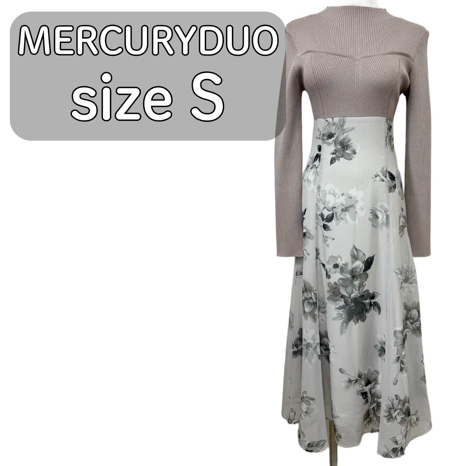 美品 2023年】 MERCURYDUO フラワードッキングロングスリーブ