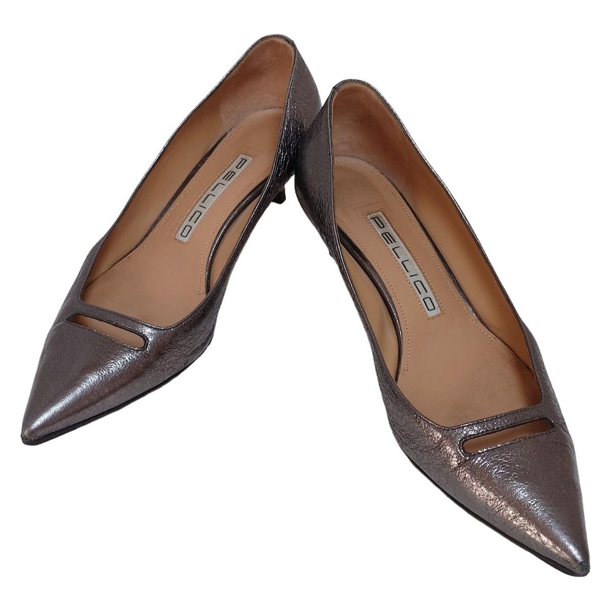 【未使用】PELLICOグレー 36 PELLICO(ペリーコ) パンプス 36 1/2 レディース - シルバーグレー