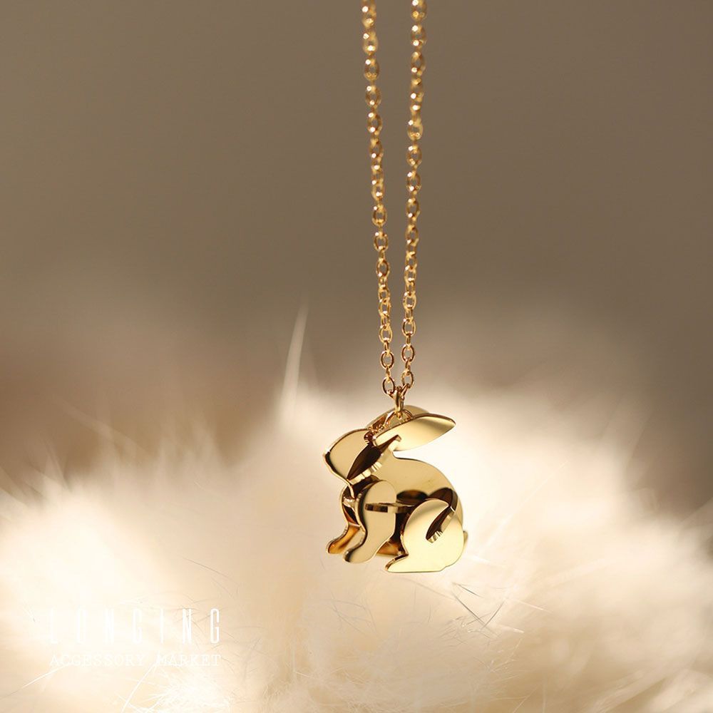 専用　ウサギシルエット ネックレス ゴールド 楽天市場】月 うさぎ ハート シルエット K10 ピンクゴールド