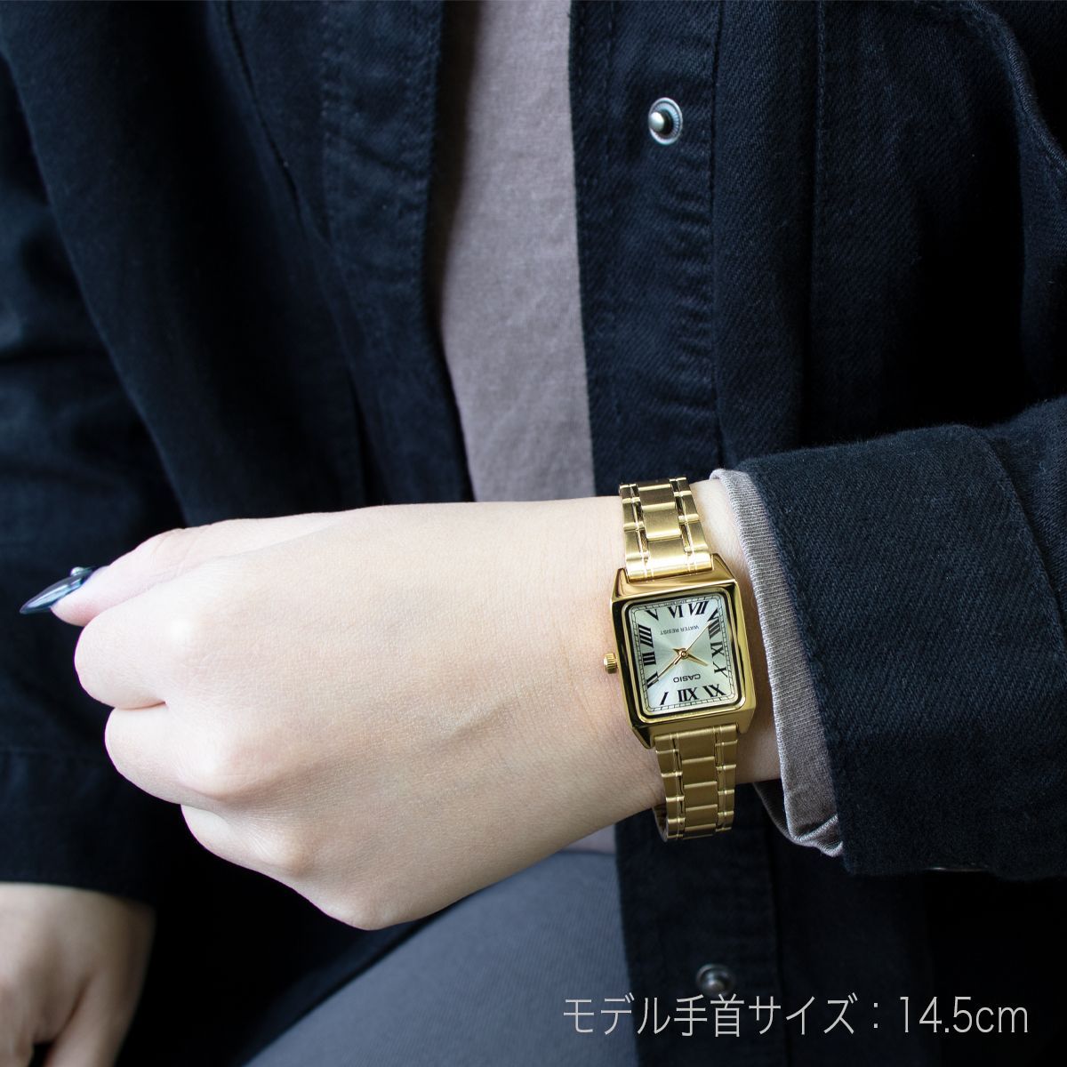 カシオ レディース 時計 スタンダード LTP-V007G-9B ゴールド ローマ