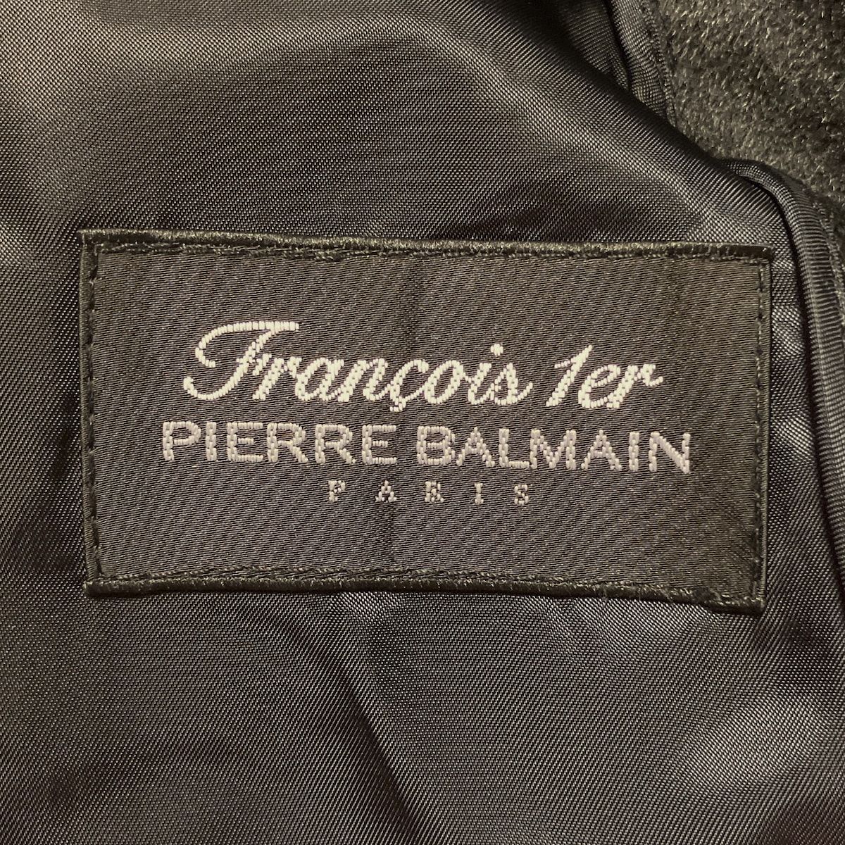 PIERRE BALMAIN(ピエールバルマン) コート サイズLL メンズ - 黒 長袖/カシミヤ/Francois 1er/冬 - メルカリ