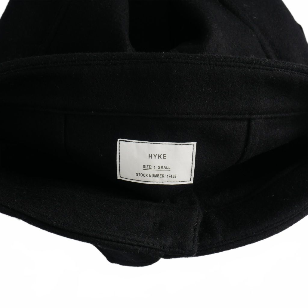 ハイク HYKE 24AW WOOL STRAPLESS TOP ウール ビスチェ S ブラック 黒  