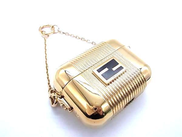 新品同様 FENDI フェンディ AirPodsケース エアポッズケース メンズ レディース ゴールド系 FA7832