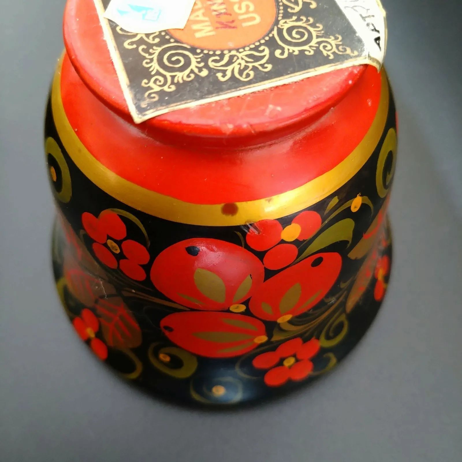 ロシア◇USSR伝統民芸品ホフロマ塗り◇小物入れ置物3点 - メルカリ