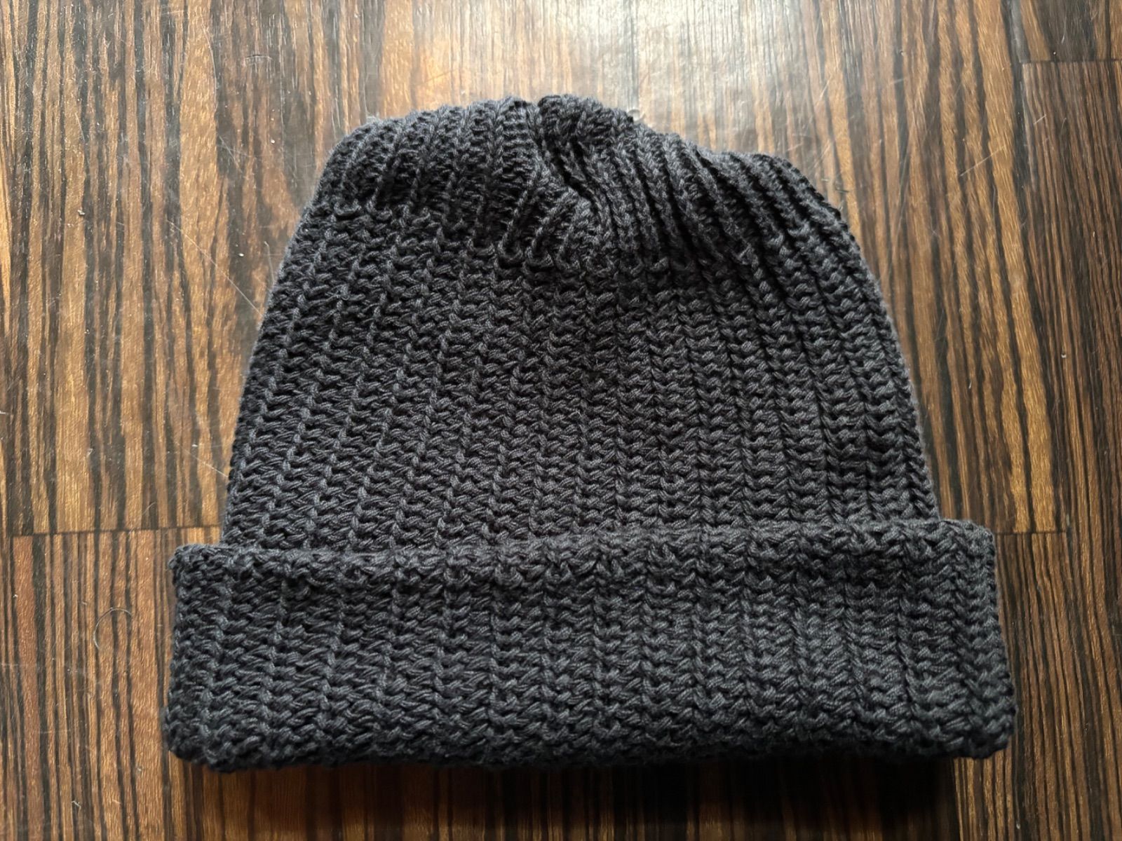 COLUMBIA KNIT MADE IN USA COTTON SHORT BEANIE BLACK ¥3960 ＋ 送料¥550