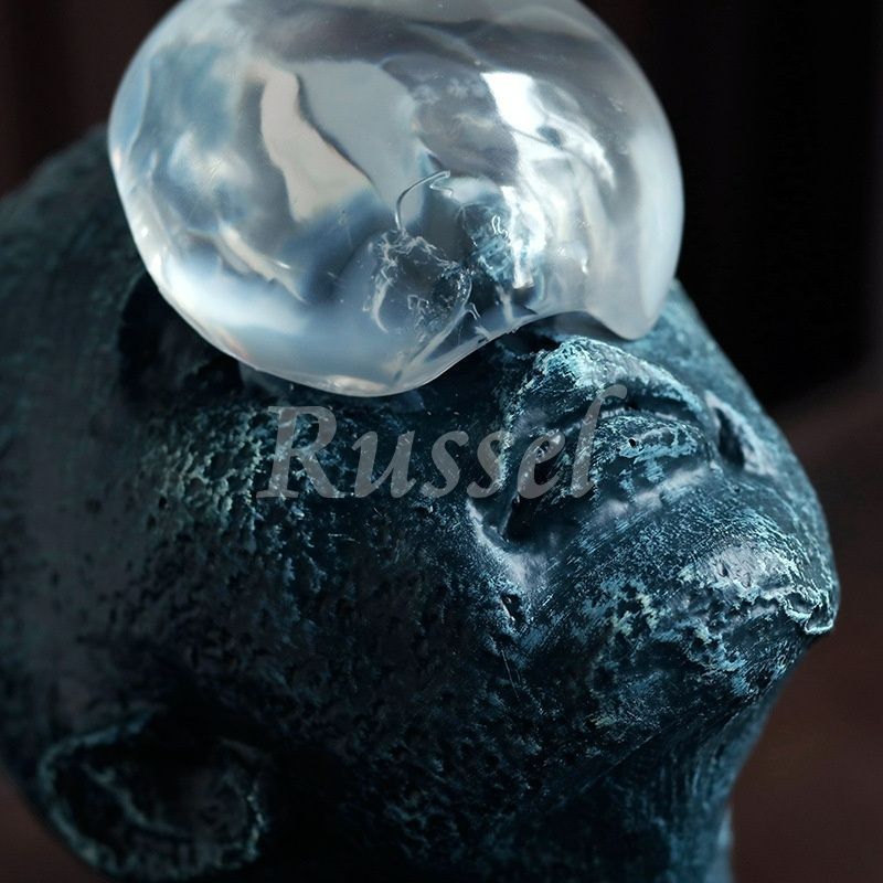 北欧の抽象アートと人体彫刻を たインテリア オブジェ 置物 アート 美術 青 ブルー 黒 ブラック クリエイティブ 樹脂