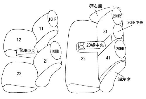 Clazzio クラッツィオ シートカバー ストリームステッチ レヴォーグ VM4 H27 6～H29 7 EF-8004 BRIGHTFACE_UK