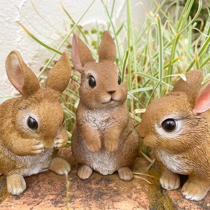 うさぎガーデンオブジェ　ラビット 置物　イングリッシュガーデン うさぎガーデンオブジェ ラビット 置物 イングリッシュガーデン うさぎ