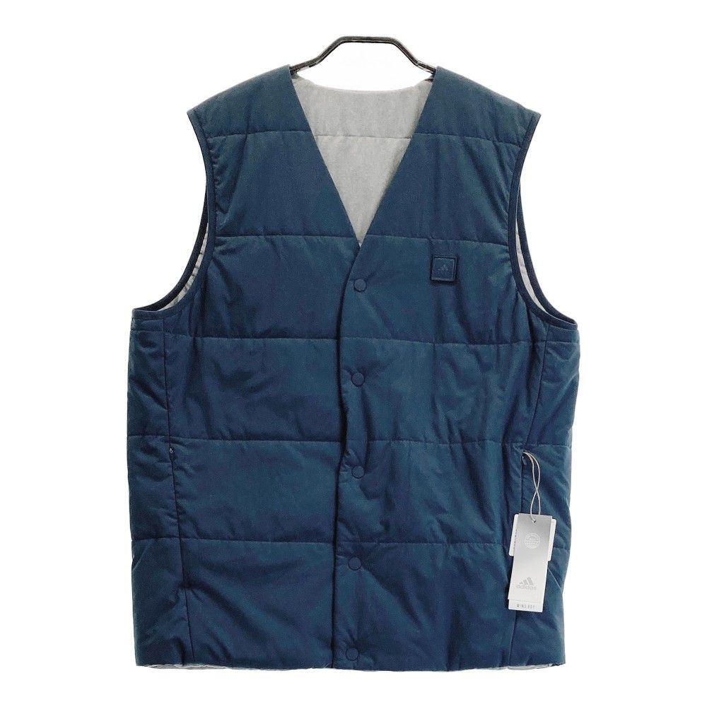 adidas GOLF アディダスゴルフ リバーシブル中綿ベスト 総柄 ブラック系 L/G [240001207945]【中古】メンズ サイズ：S ADIDAS GOLF アディダスゴルフ N68025 リバーシブル 中綿