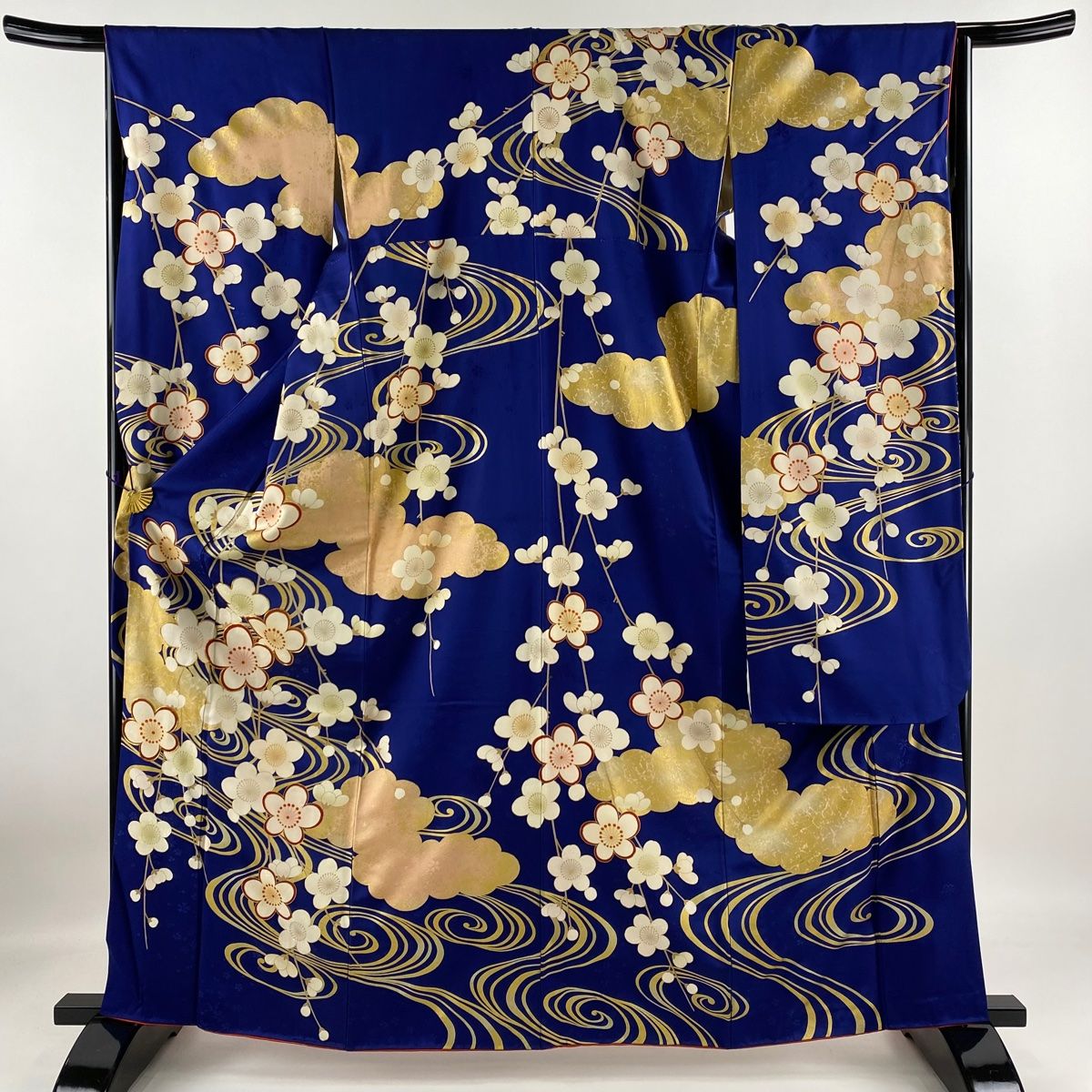 オンライン ストアファッション - 【中古】袋帯 正絹 深紫地に束ね熨斗文様 