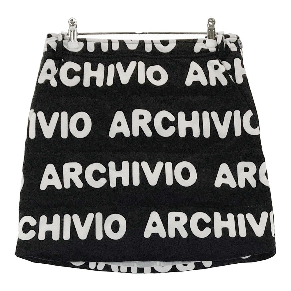サイズ：36 ARCHIVIO アルチビオ 蓄熱 中綿スカート ロゴ柄