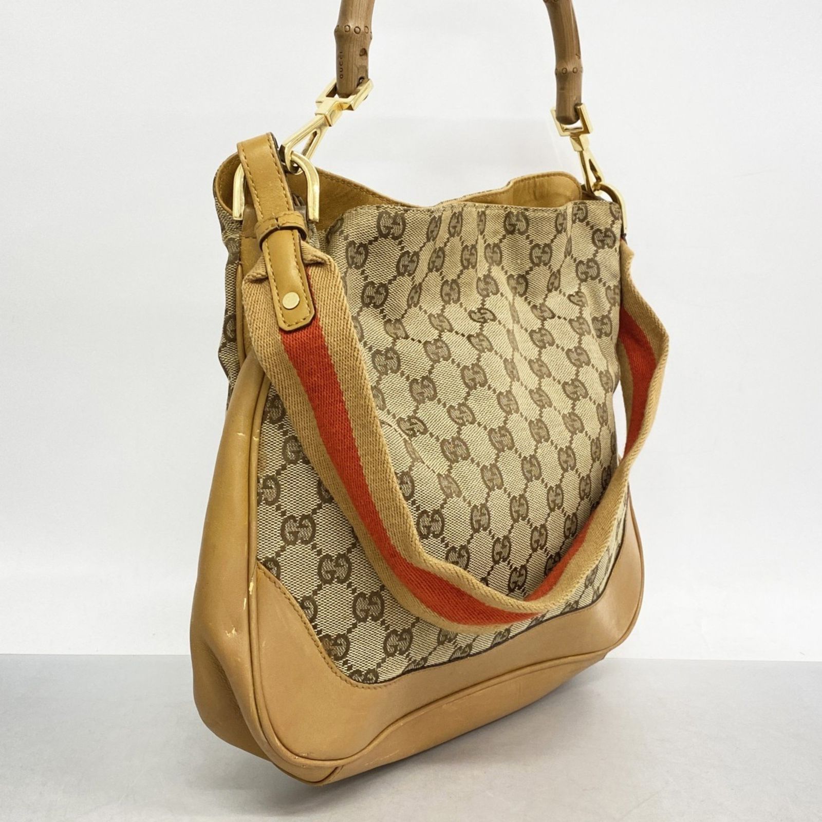 グッチ(Gucci) グッチ ショルダーバッグ GGキャンバス バンブー