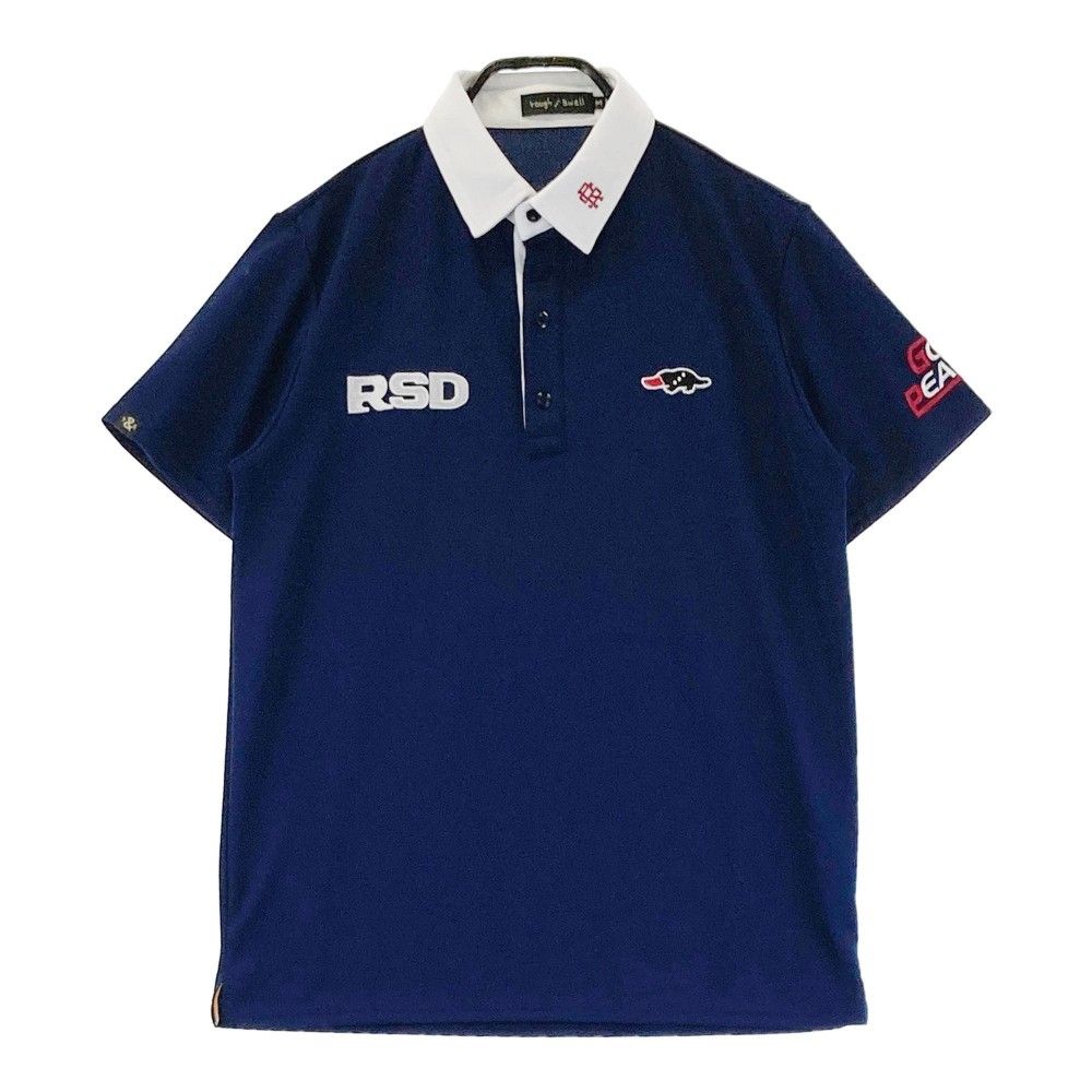 サイズ：M ROUGH&SWELL ラフアンドスウェル 2022年モデル 半袖ポロシャツ カモノハシ  ネイビー系 [240101301360]# ゴルフウェア メンズ ストスト