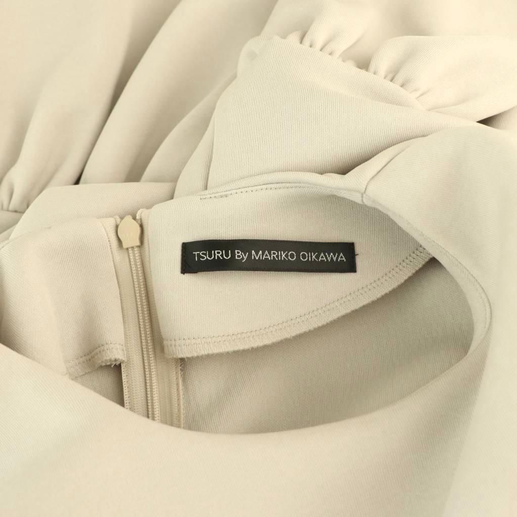 人気☆ツルバイマリコオイカワ Kirill ペプラムトップス ベージュ ツル バイ マリコオイカワ TSURU by Mariko Oikawa 24AW Kirill