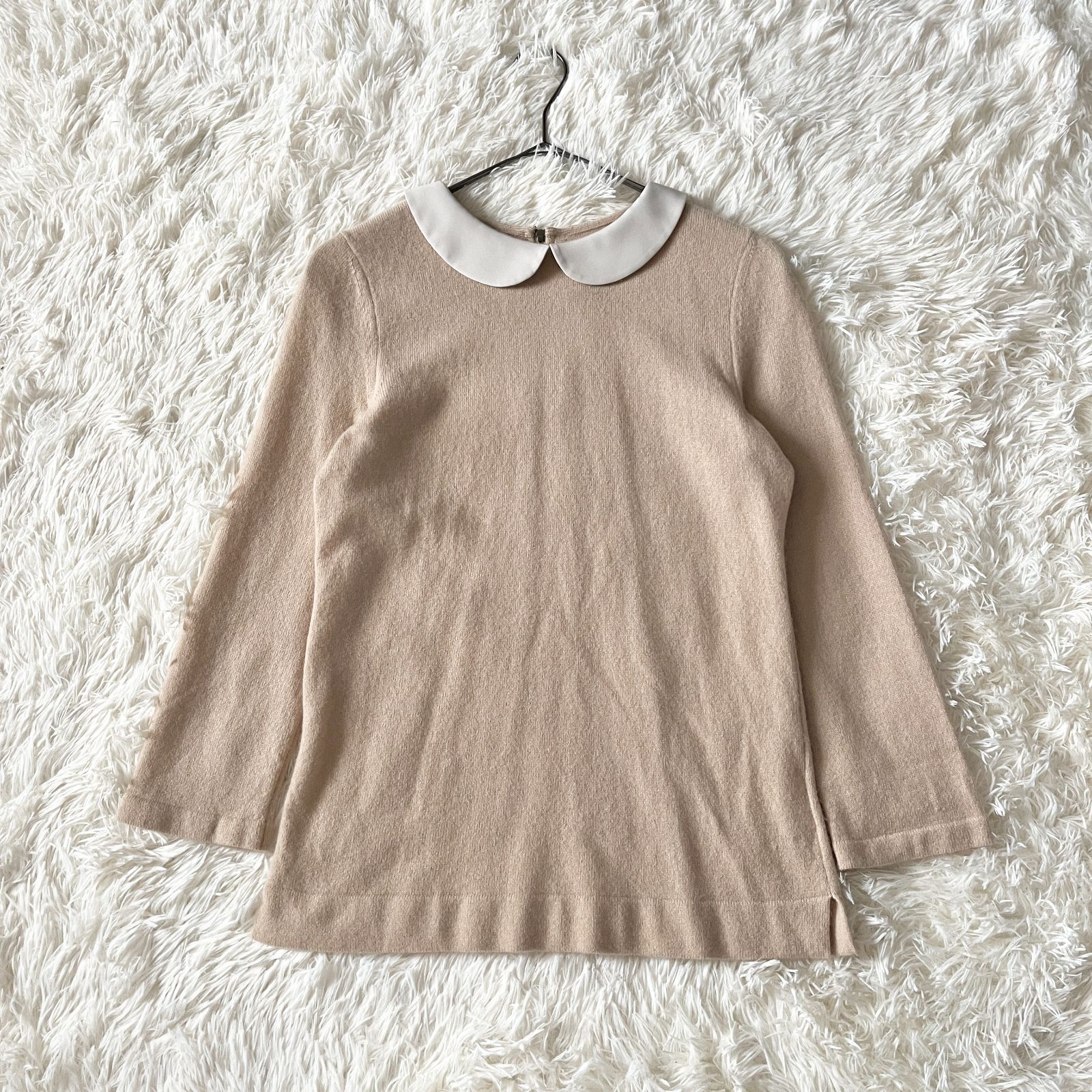 DAISYLIN FOR FOXEY デイジーリンフォクシー カシミヤ 丸襟ニット トップス セーター ベージュ系 40