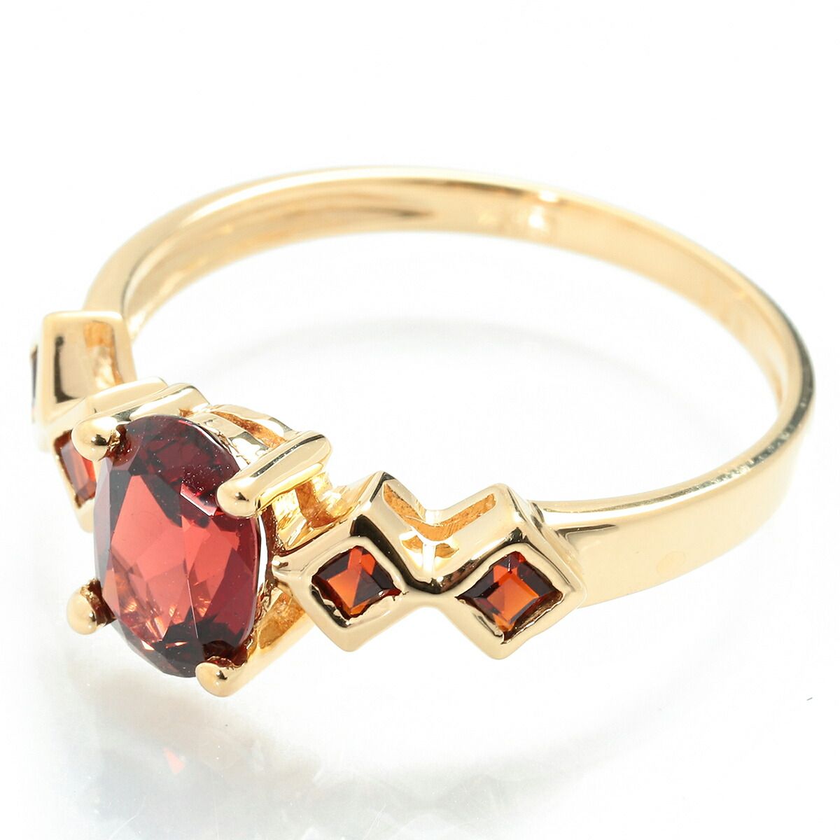 リング 指輪 ガーネット 1.03ct K18 12号 中古 プレラブド 返品OK  