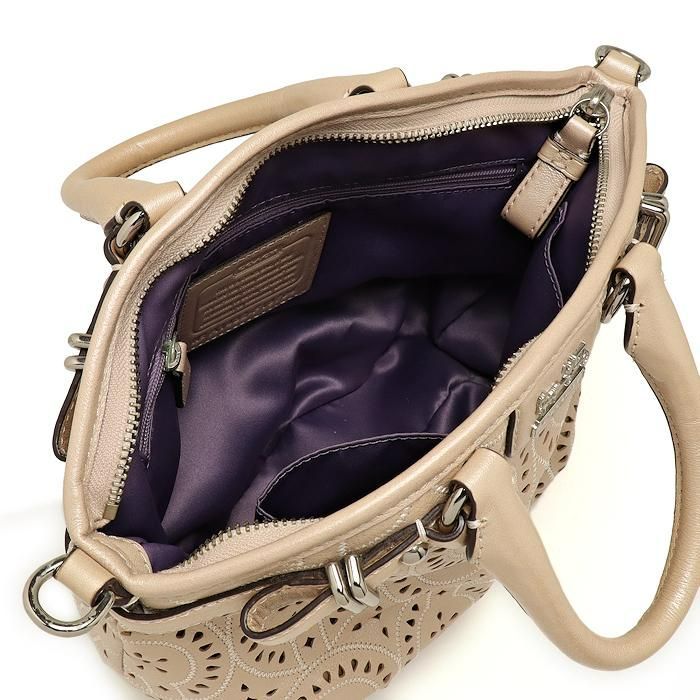 美品 COACH コーチ ワンショルダー レザー 2way 筆記体 ベージュ