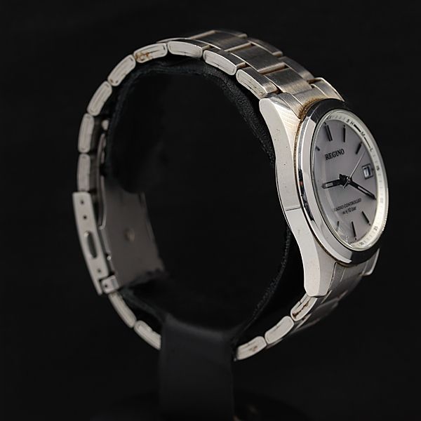 4 稼動品 シチズン レグノ ソーラー H415-T017274 稼働 良品 シチズン レグノ H415-T017274 電波ソーラー 黒文字盤