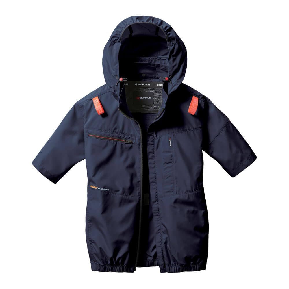 BURTLEバートル ハイバックファン 半袖ブルゾン AC2036 L ネイビー