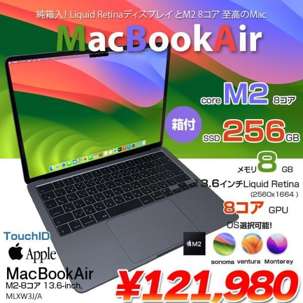 Apple MacBook Air 13.6inch MLXW3J/A A2681 2022 TouchID [Apple M2 8コア 8G SSD256GB 無線 BT カメラ 13.6 Space Gray 純箱] :アウトレット