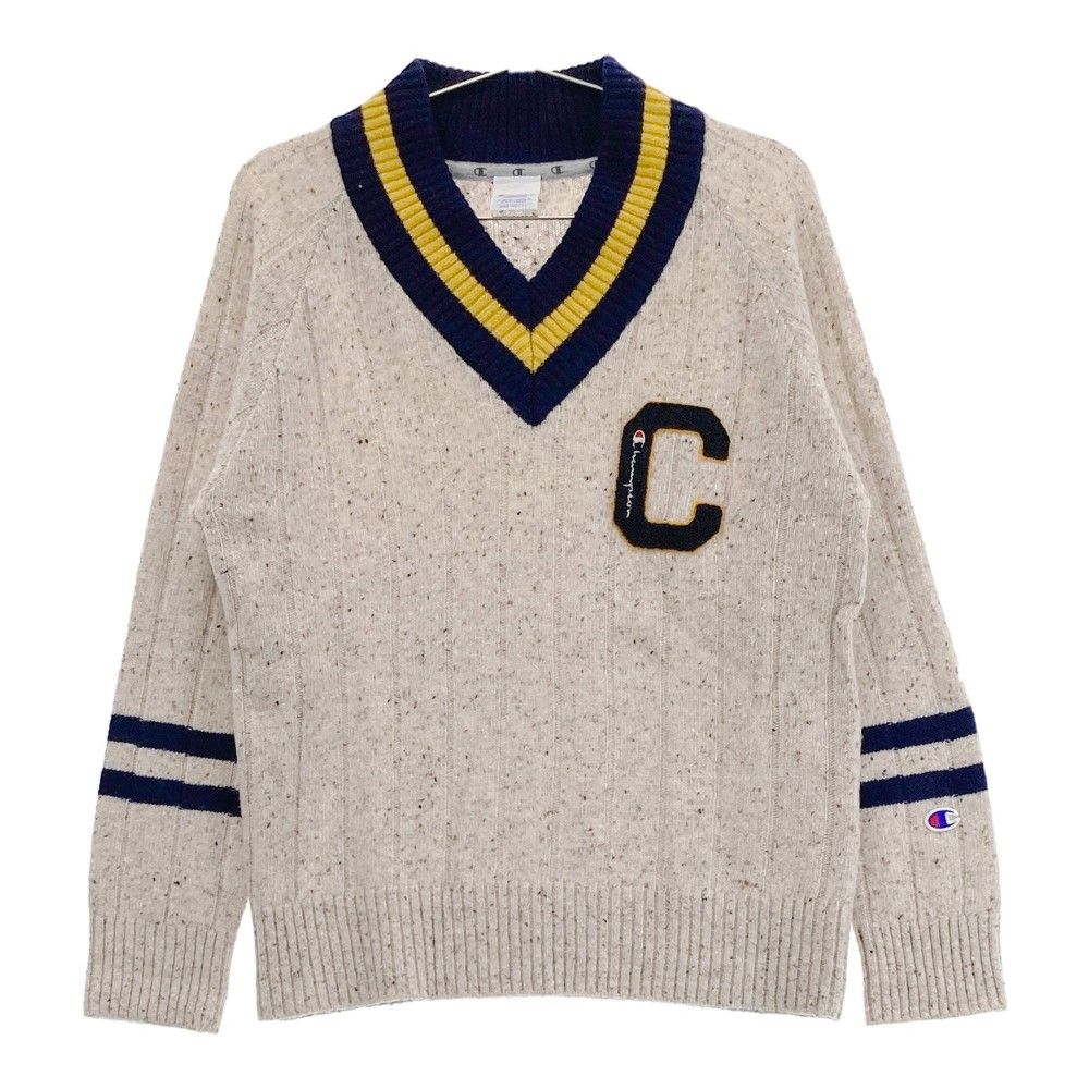 サイズ：M CHAMPION GOLF チャンピオンゴルフ  長袖 ニットセーター  ベージュ系 [240101288807] ゴルフウェア メンズ ストスト