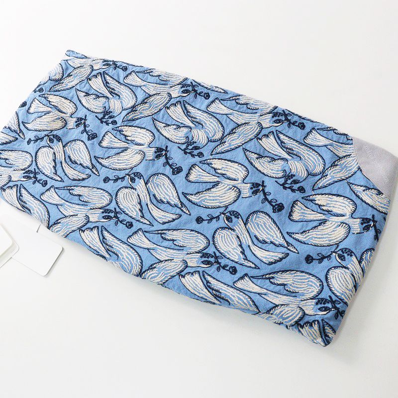 2025SS ミナペルホネン mina perhonen aas7763 penne cushion following day 刺繍 クッションカバー |ブルー 2400013971027