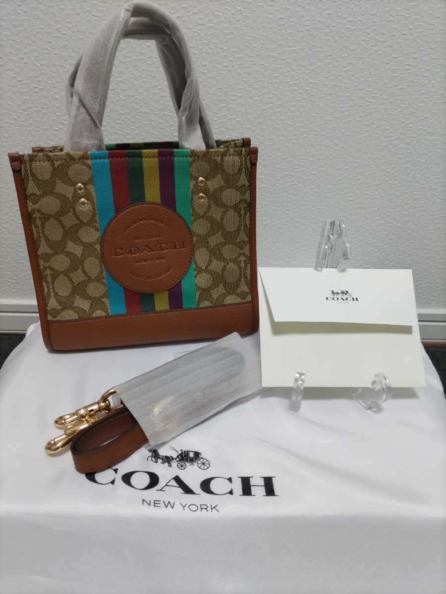 COACH コーチ ショルダーバッグ トート キャンバスレザー ブラウン 