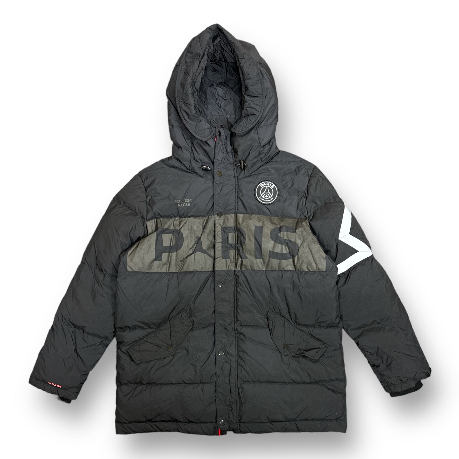 NIKE Paris Saint Germain MJ PSG Jordan Down Parka コラボ ジョーダン フード ダウンジャケット  ナイロン パーカー パリサンジェルマン ナイキ BQ8371-010 ブラック