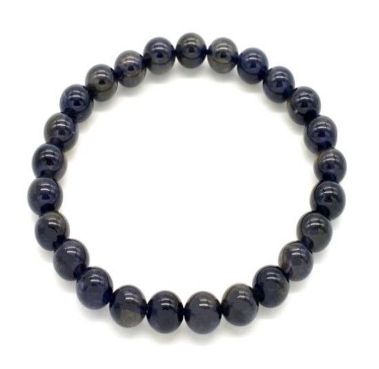 アイオライト ブレスレット ダークブルー アイオライト ブレスレット 7mm (Mサイズ) マダガスカル産 ダーク
