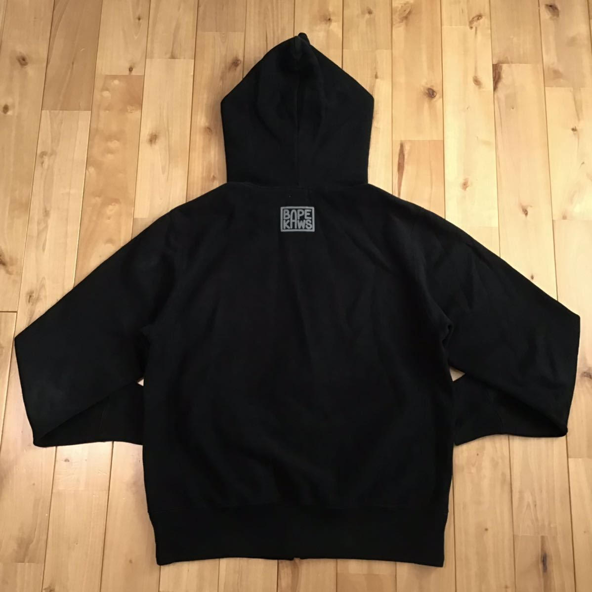 KAWS × BAPE ape head フルジップ パーカー Sサイズ black a bathing ape full zip hoodie カウズ  エイプ ベイプ アベイシングエイプ - メルカリ