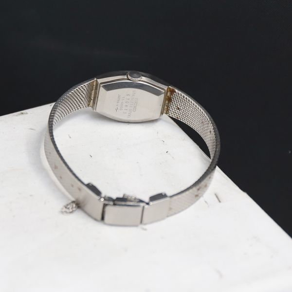 セイコー 手巻き時計 シルバー 稼働 手巻き セイコー 11-4660 シルバ―文字盤 レディース腕時計