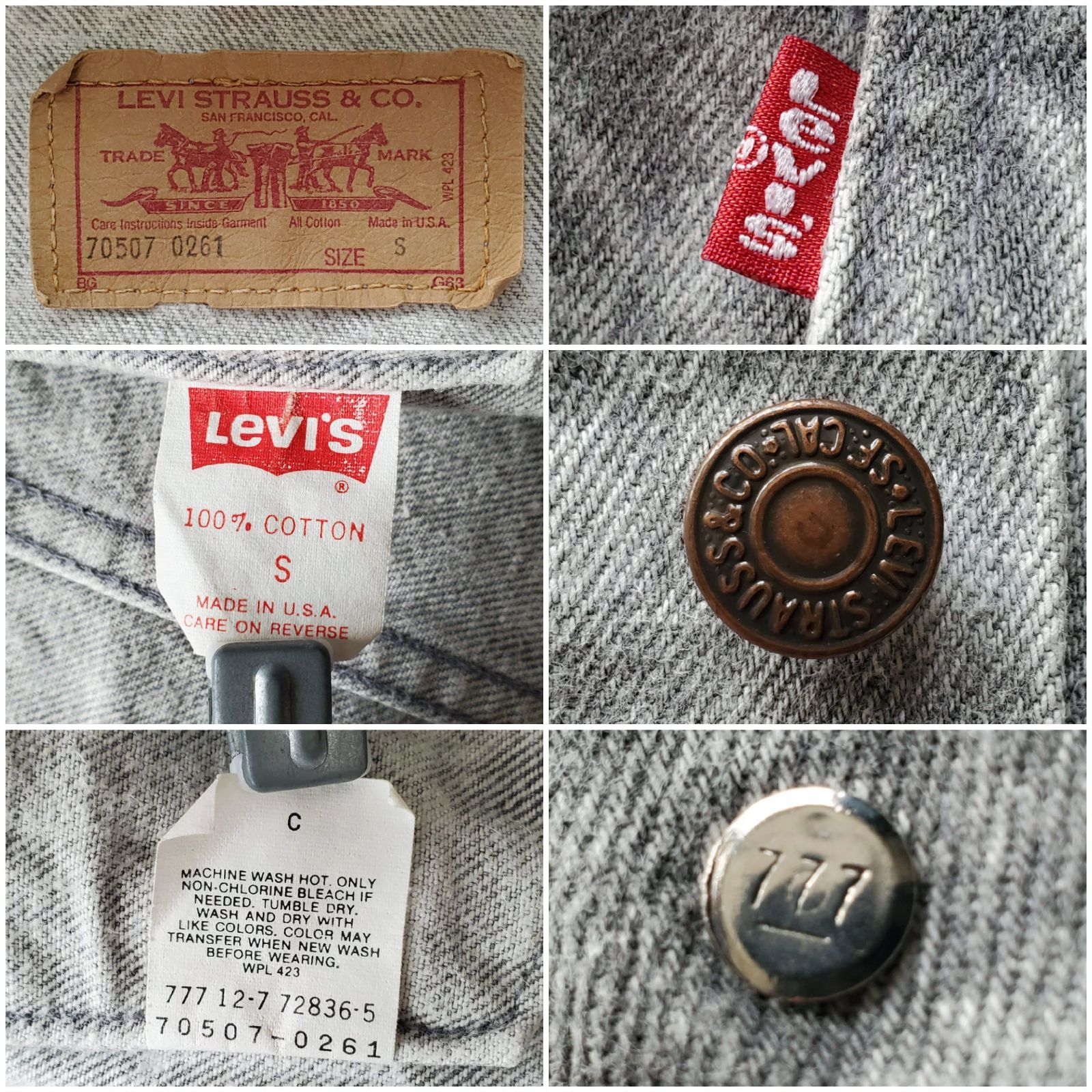 Levisリーバイス□美品 1980s vintage USA製 70507 0261 ケミカル 