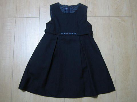 激安大特価，人気 ファミリア familiar アウトレット 子供服 女の子 110cm ジャンパースカート 紺 無地 受験 面接 入園式 卒園式 入学式 フォーマル 通学 通塾 春 秋 ★4 ガールズ キッズ 【中古】 ユーズド リサイ ジャンバースカート