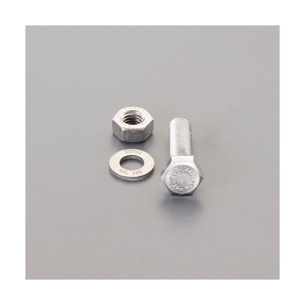 7営業日以内発送 在庫品 エスコ EA949DV-1608 M16x 80mm強力六角ボルト SUS ナットワッシャ付全ネジ EA949DV1608 沖縄離島販売不可