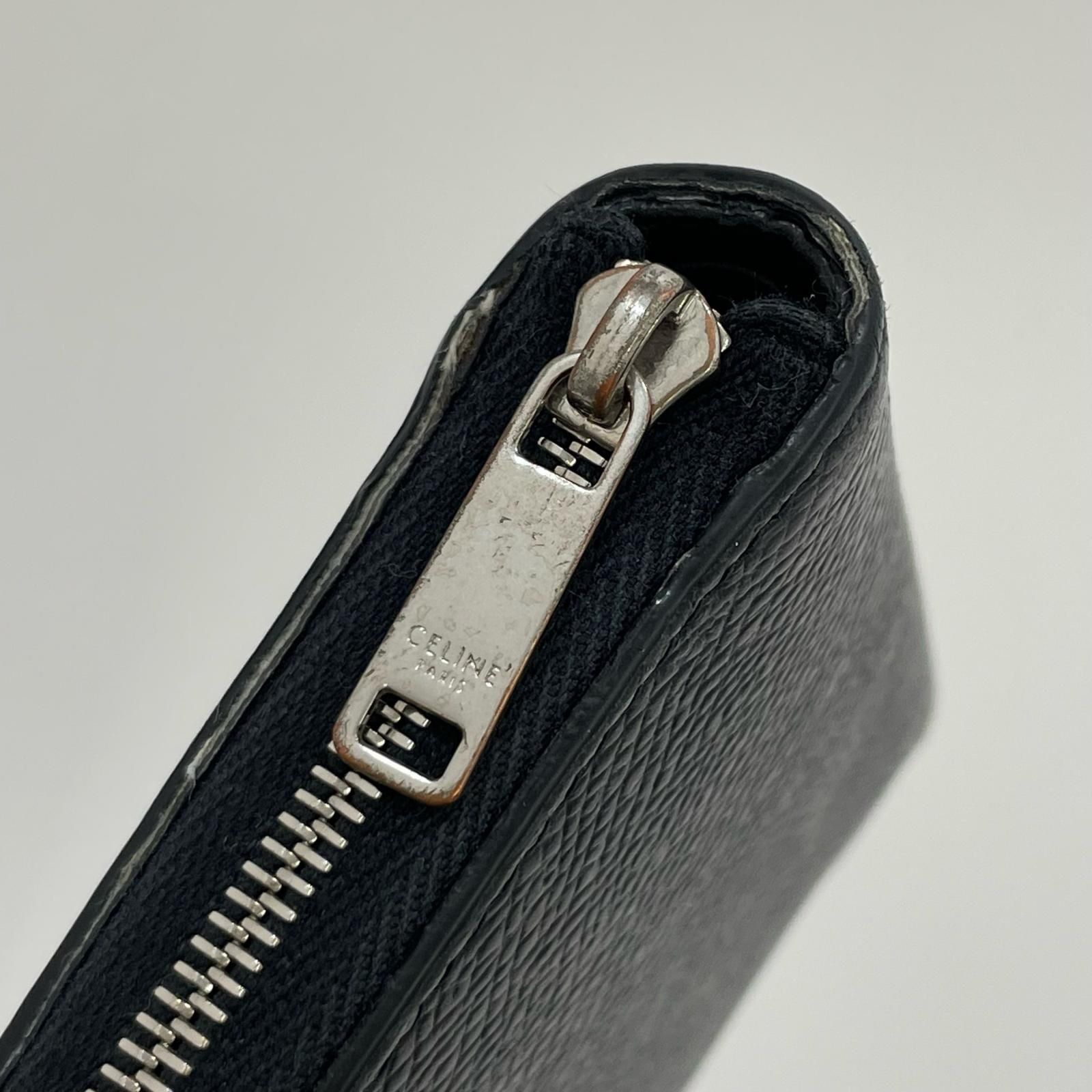 中古】CELINE | セリーヌ ジップドバイフォールド ウォレット ラウンド