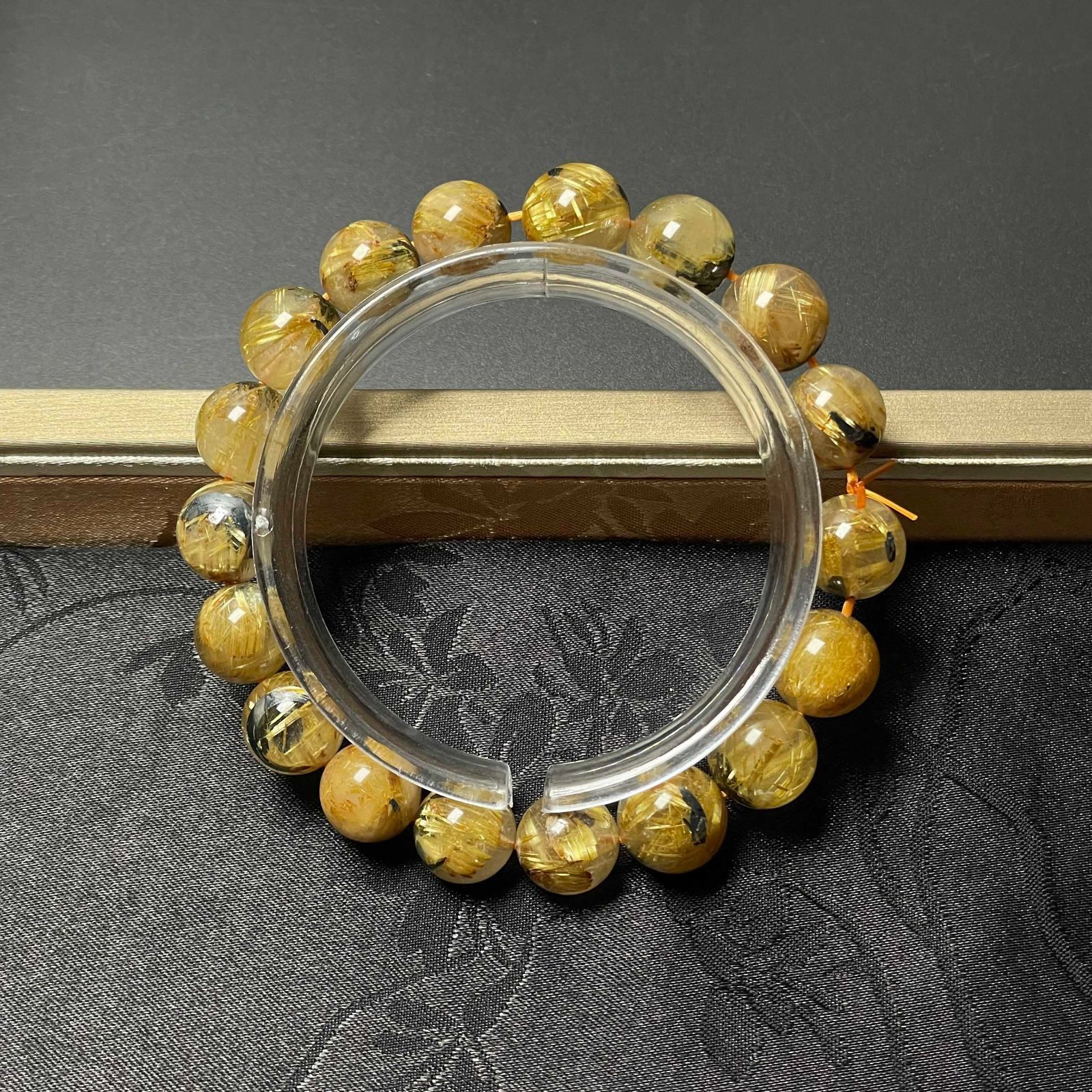 上品 EU製 ☆太陽花タイチンルチル☆黄金針水晶 金運 開運