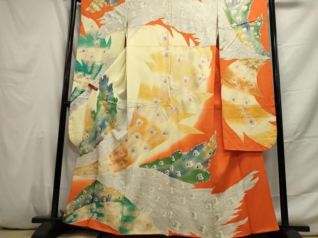 平和屋着物□豪華振袖 孔雀羽根文 金銀彩 正絹 逸品 DAAP3455ar
