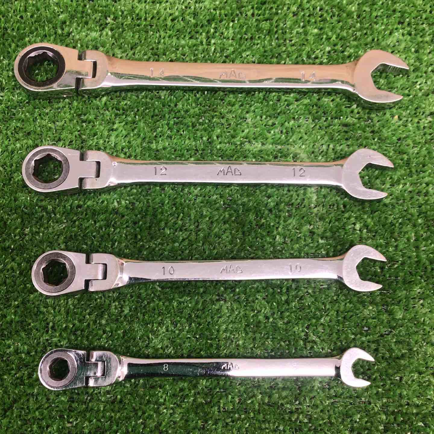 【現状品】 マックツール/MACTOOLS コンビネーションラチェット RWF28MM/210/212/214 ＊4本セット 【鴻巣店】