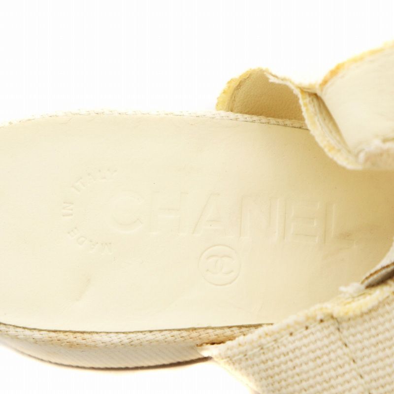 シャネル CHANEL ココマーク サンダル ヒール ストラップ 37