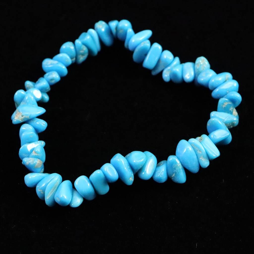 スリーピングビューティ鉱山産ターコイズ タンブル ブレスレット 6.30g 榎本通商70762