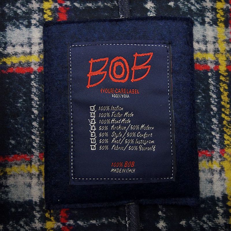 BOB イタリア製 ボンディング テーラードジャケット ラペルピン