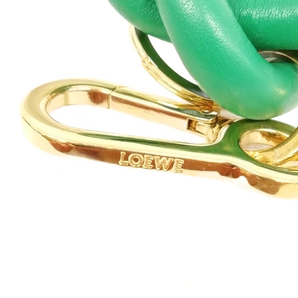 ロエベ LOEWE レザー フラワーチャーム キーホルダー キーリング