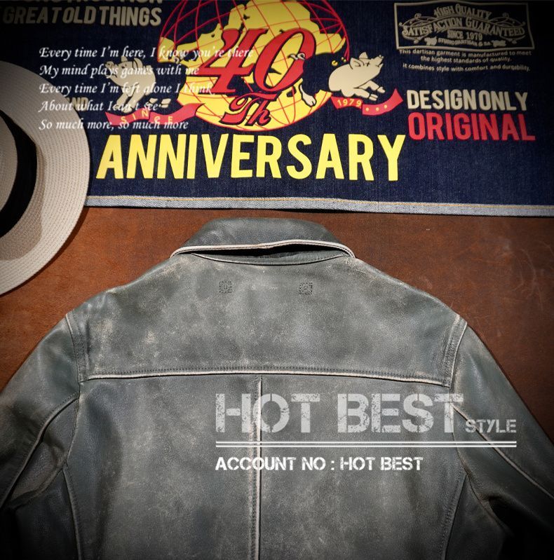 カウハイド 復刻20's スイッチヤードコート タイト レザージャケット