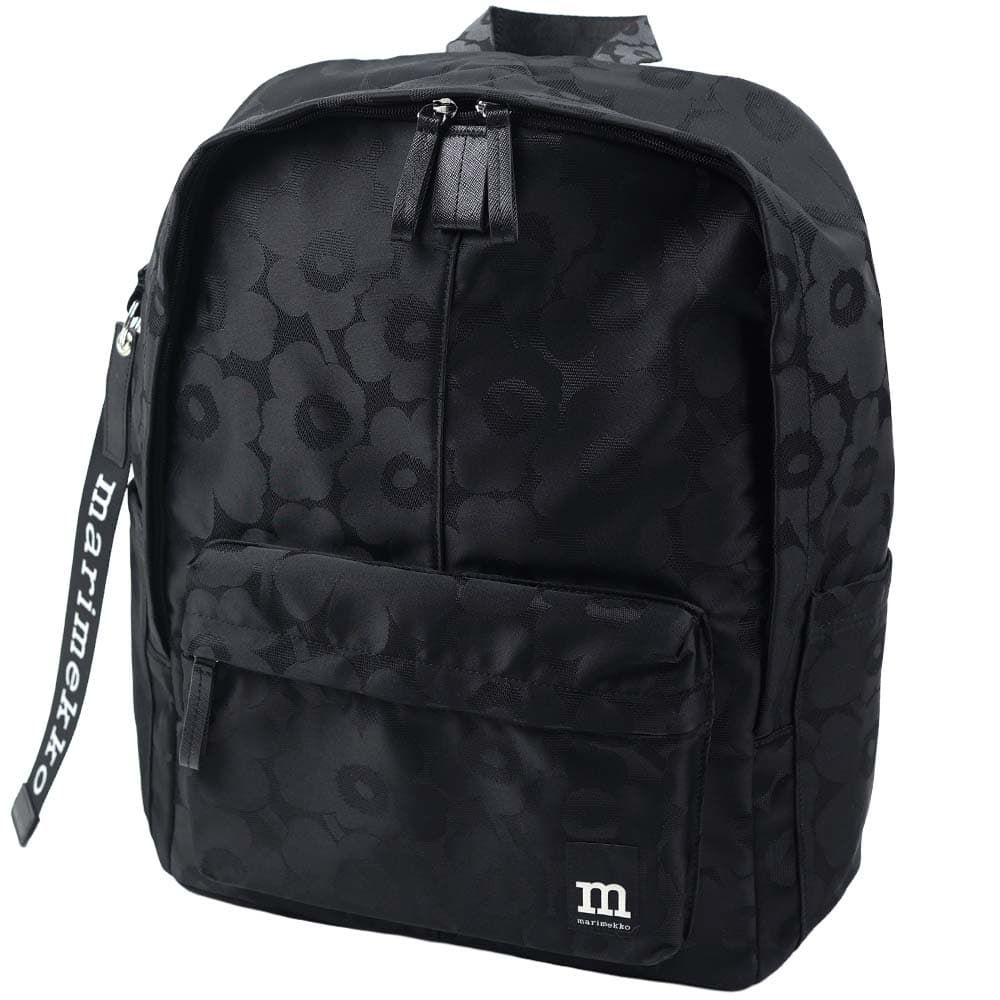 マリメッコ バックパック リュック バッグ ジップ トップ バックパック ウニッコ ブラック marimekko Zip Top Backpack Unikko 093324 999 093324-999