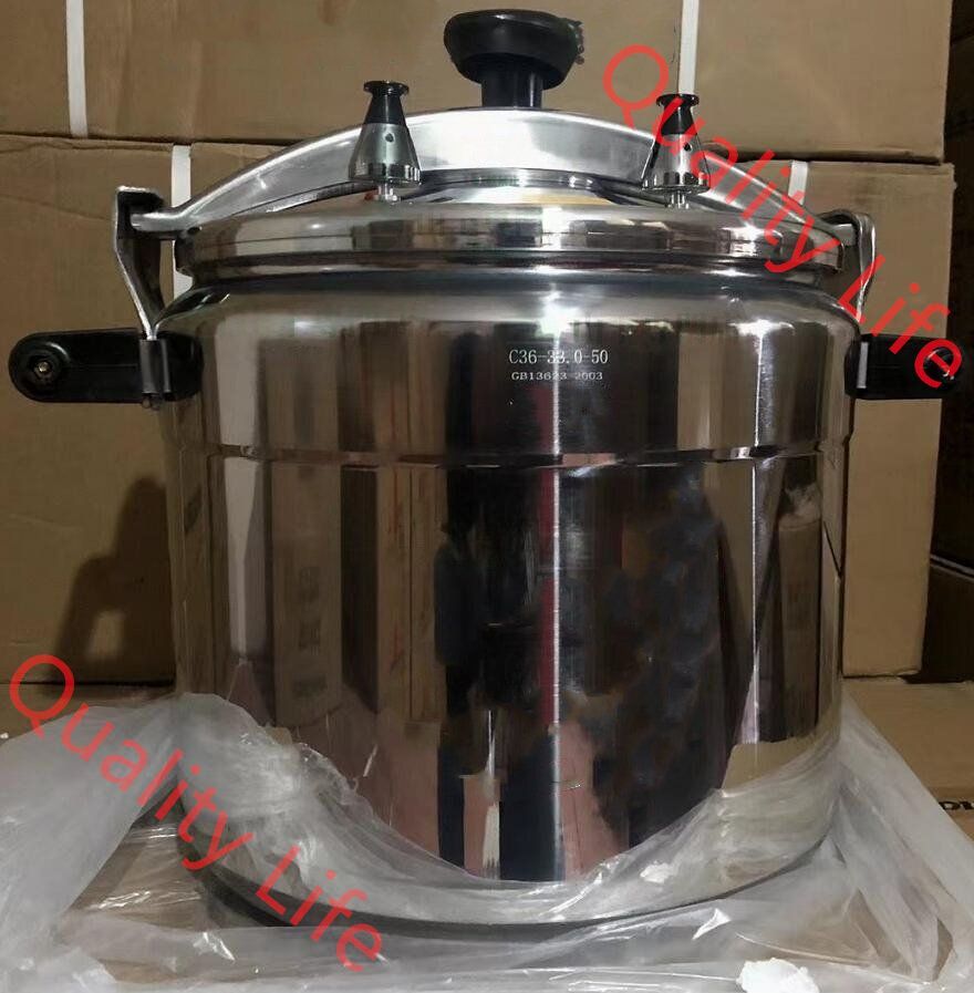 圧力鍋 大型 厨房機器 重ねふた式両手 ラーメン屋 料理屋さん 業務用 家庭用 25L