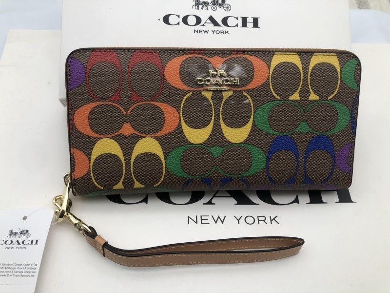 コーチ COACH 長財布 財布 シグネチャー アコーディオンラウンドジップウォレット新品a138B C4537