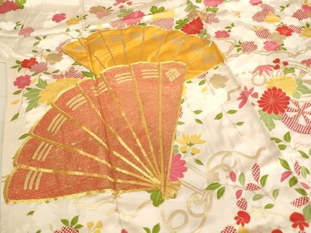 平和屋着物[]女の子 十三参り 子供 祝着・袋帯セット 駒刺繍 舞蝶