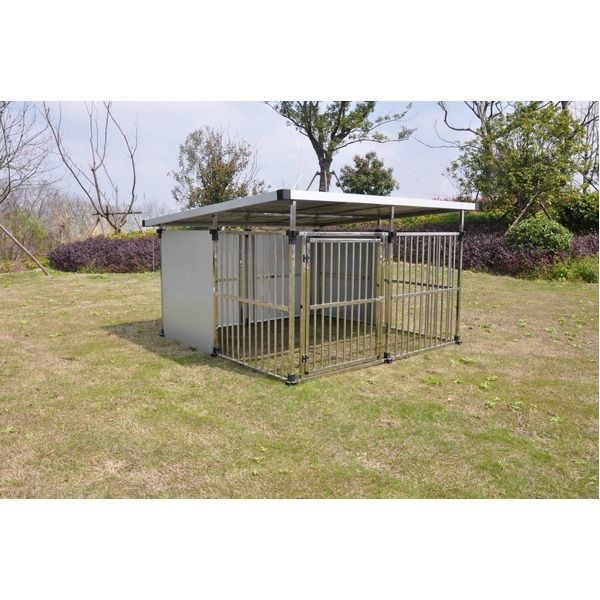 ドッグハウス DFS-M2 1坪タイプ屋外用犬小屋 大型犬 犬小屋 ステンレス製 組立品 代引不可