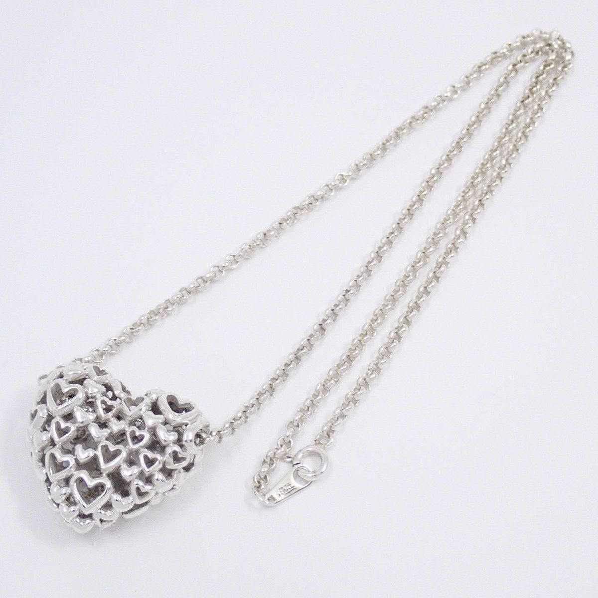 美品ハートネックレス ♯247A ジョージジェンセン /  2024 ハート (HEART) ペンダント、スターリングシルバー製