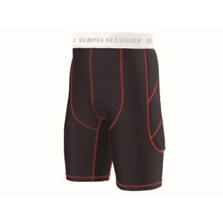 KUBOTA SLUGGER 久保田スラッガー  スライディングパンツ インナー  (K-200)、ブラック/レッド